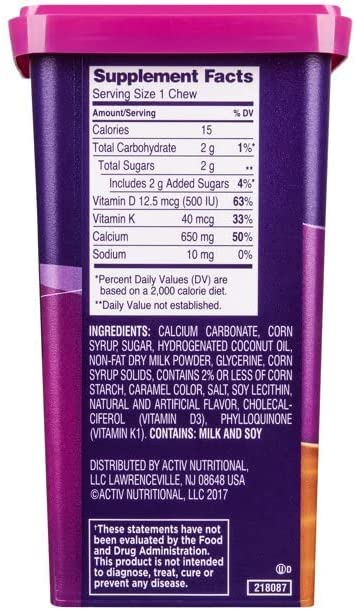 visual of back of container with dosage infomation